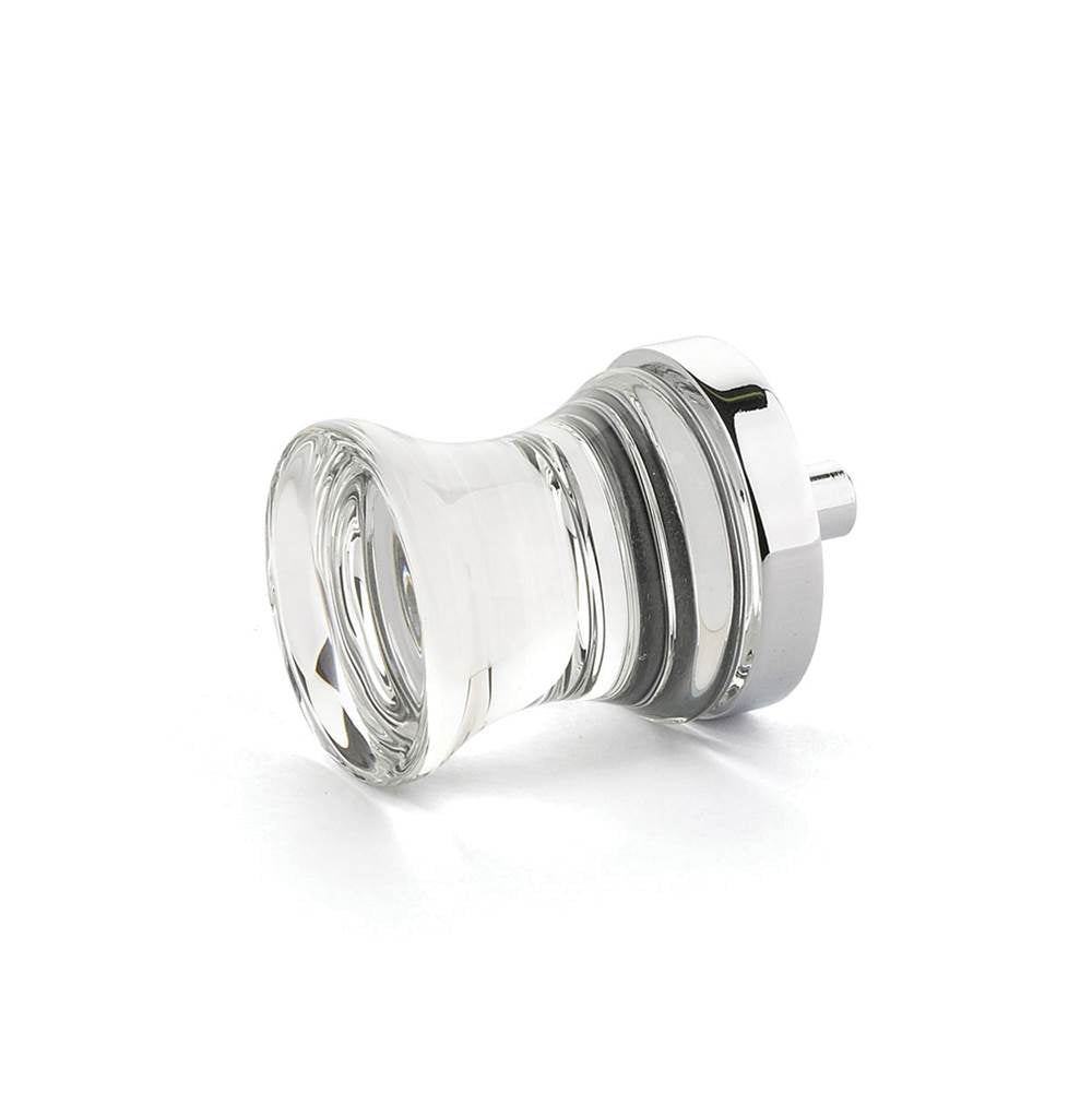 Schaub And Company - Knob, Concave Glass, Polished Chrome, 1-1/8'' dia - Polished Chrome