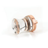 Schaub And Company - Concave Glass Knob, Polished Rose Gold, 1-1/8'' dia - Polished Rose Gold