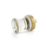 Schaub And Company - Knob, Concave Glass, Satin Brass, 1-1/8'' dia - Satin Brass