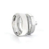 Schaub And Company - Knob, Flat Disc Glass, Polished Chrome, 1-3/8'' dia - Polished Chrome