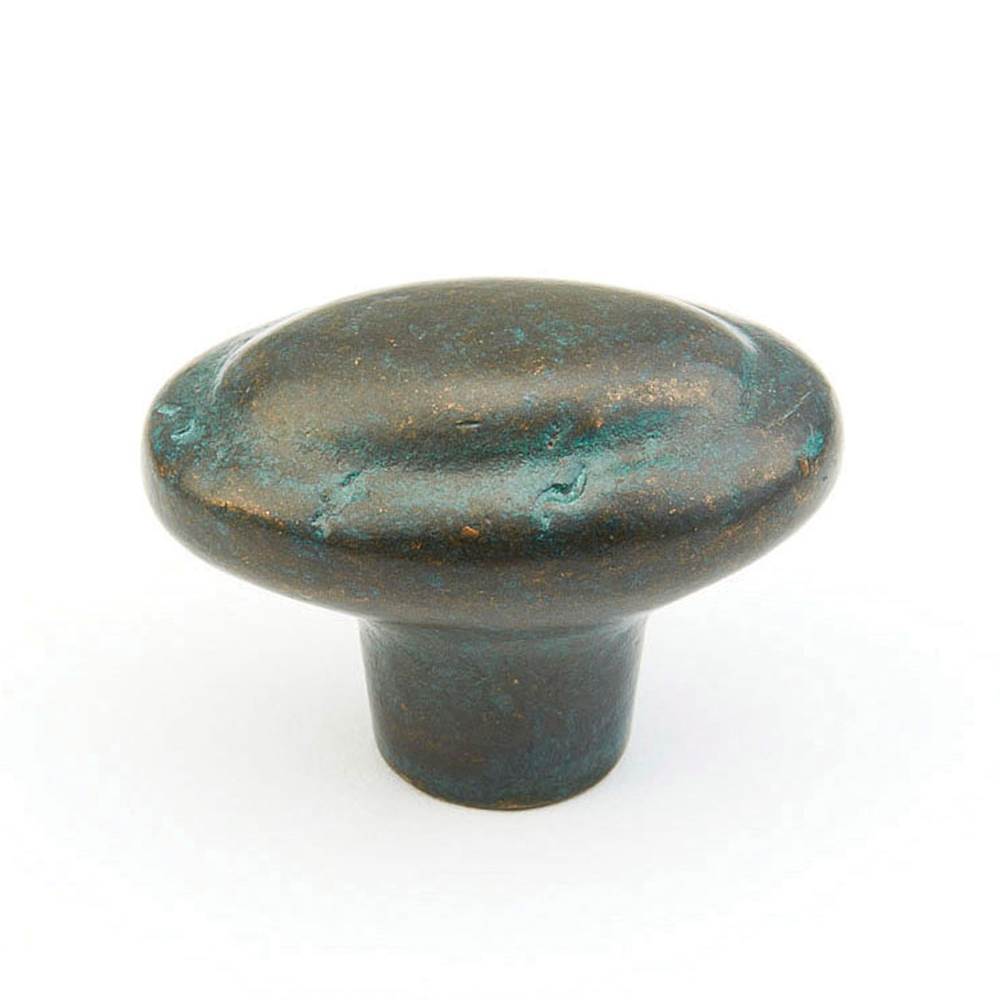 Schaub And Company - Knob, Oval, Verde Imperiale, 1-7/8'' dia - Verde Imperiale