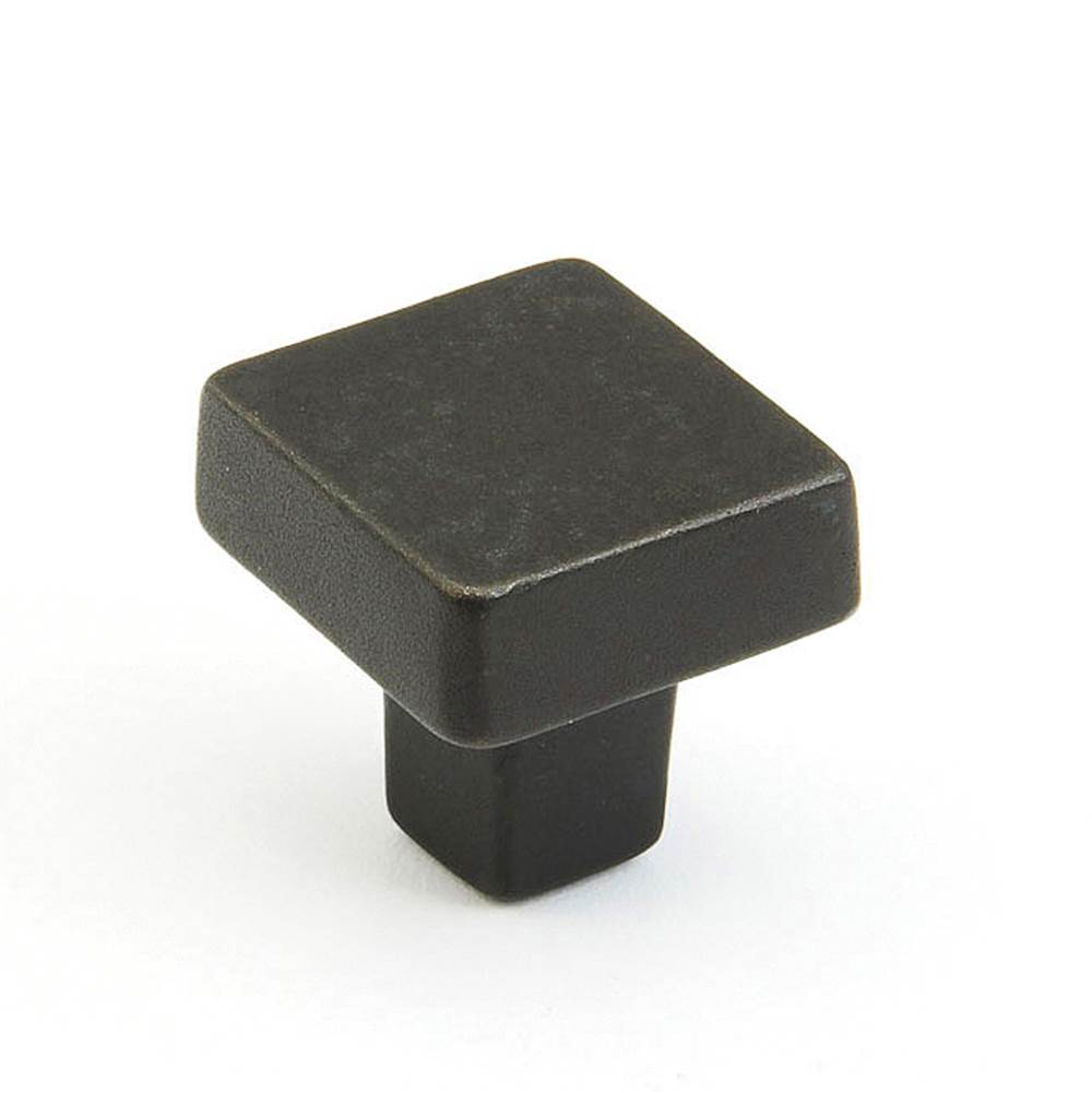 Schaub And Company - Knob, Square, Black Bronze, 1-1/4'' dia - Black Bronze