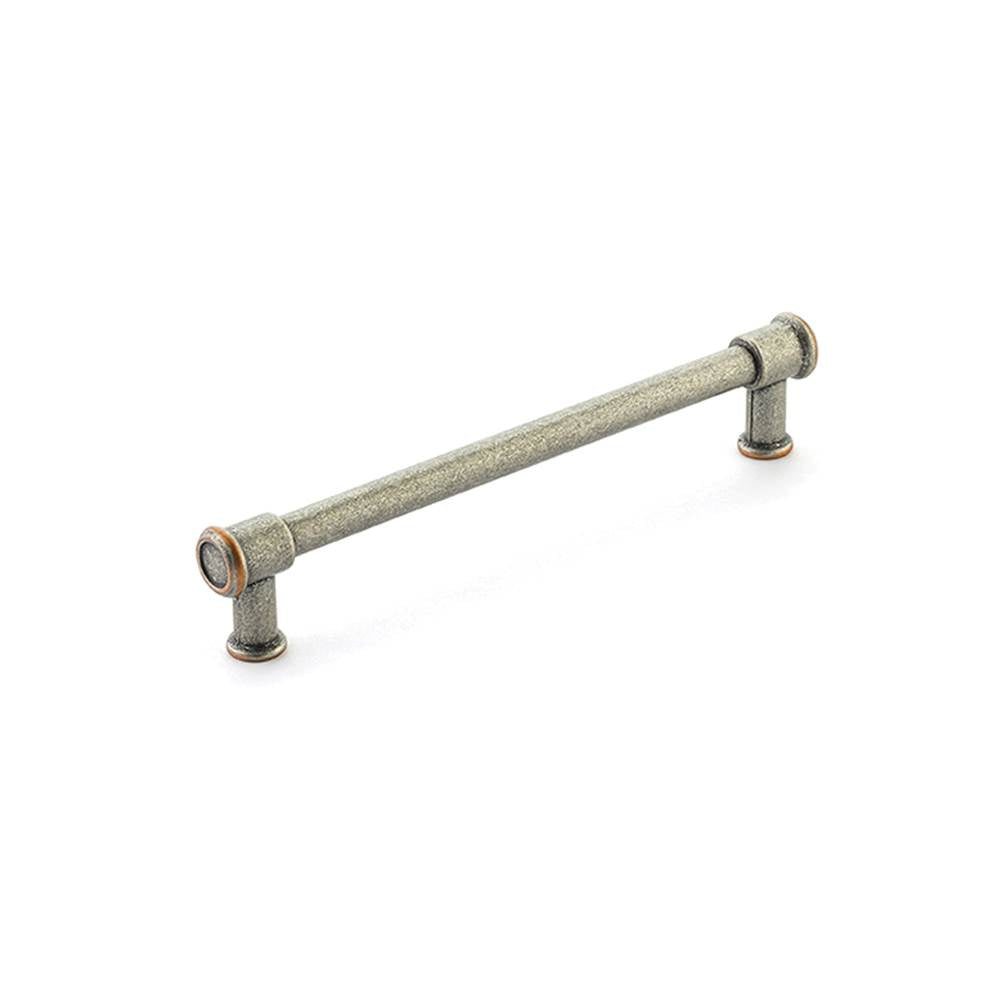 Schaub And Company - Steamworks Pull,6'' Cc,Distressed Pewter/Copper - Distressed Pewter