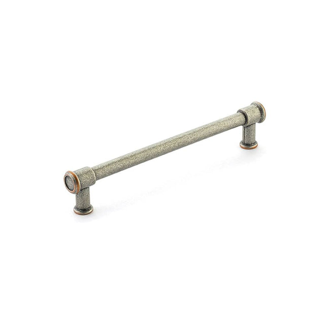 Schaub And Company - Steamworks Pull,6'' Cc,Distressed Pewter/Copper - Distressed Pewter