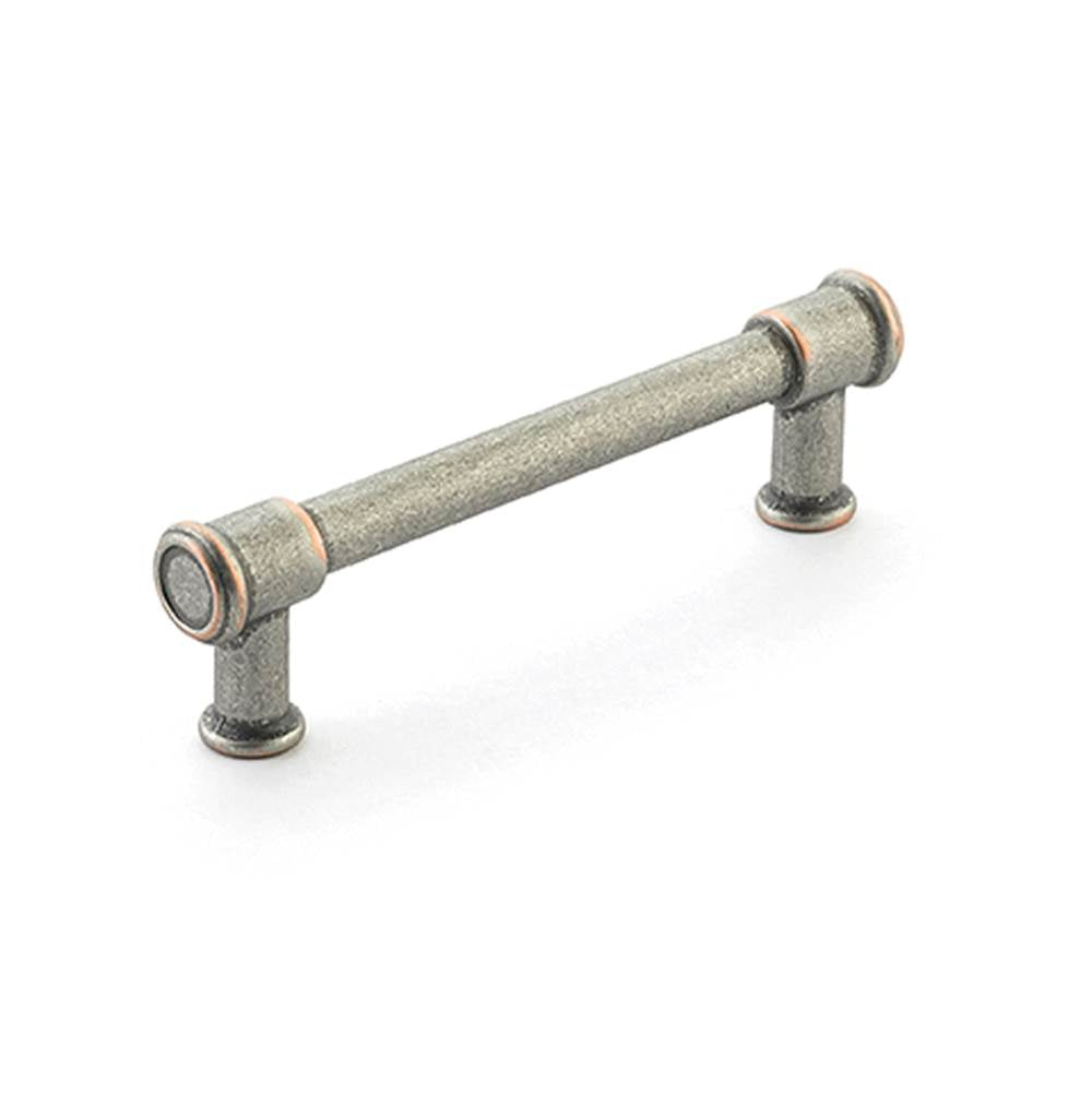 Schaub And Company - Steamworks, Pull, 3-3/4'' Cc, Distressed Pewter/Copper - Distressed Pewter