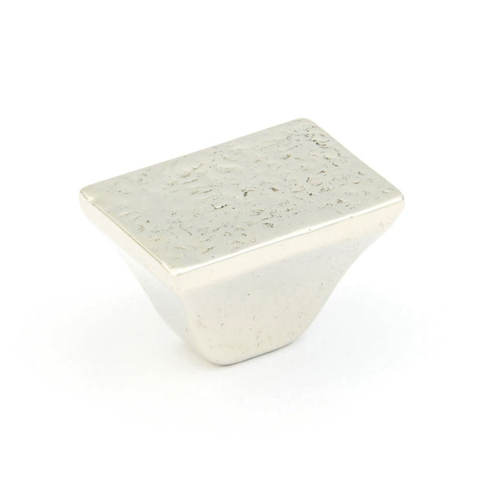Schaub And Company - Knob, Rectangle, Polished White Bronze, 1-1/4'' - Polished White Bronze