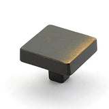 Schaub And Company - Knob, Square, Antique Bronze, 1-3/4'' dia - Antique Bronze