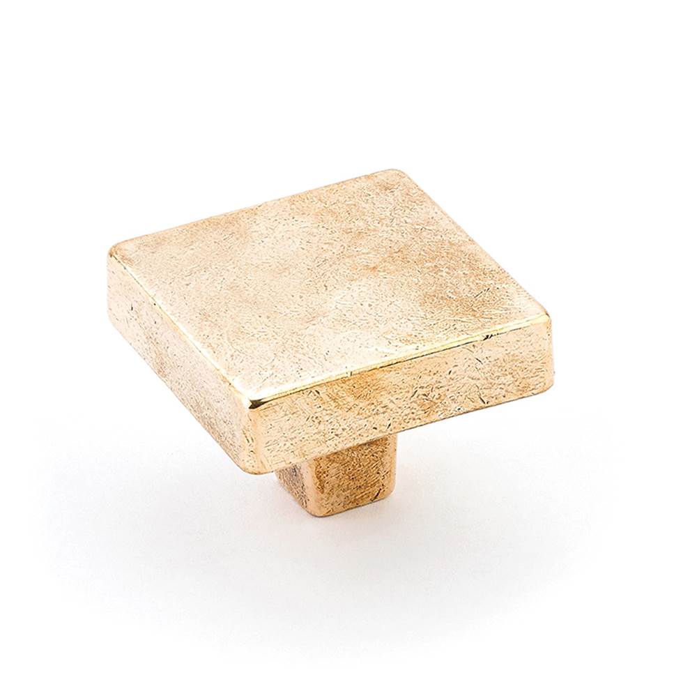 Schaub And Company - Knob, Square, Natural Bronze, 1-3/4'' dia - Natural Bronze