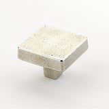 Schaub And Company - Knob, Square, Polished White Bronze, 1-3/4'' dia - Polished White Bronze