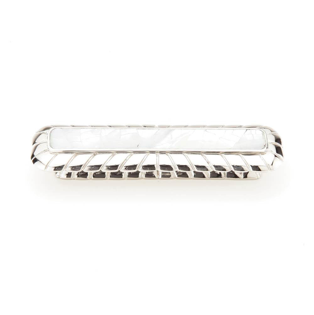 Schaub And Company - Mother Of Pearl,Mother Of Pearl Inlaid On Solid Brass,Polished Nickel Pull,3'' Cc - Mother of Pearl
