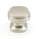 Schaub And Company - Knob, Square, Satin Nickel, 1-3/8'' dia - Satin Nickel