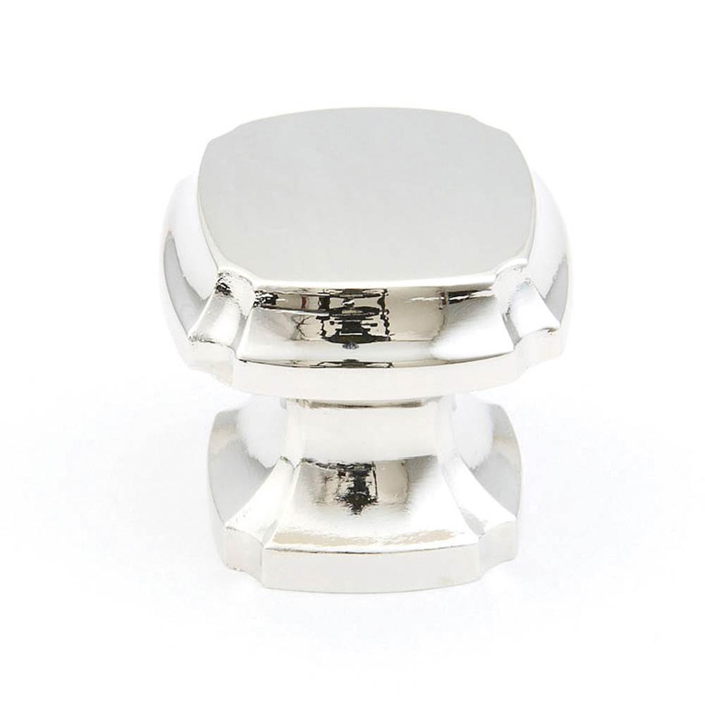 Schaub And Company - Knob, Square, Polished Nickel, 1-3/8'' dia - Polished Nickel