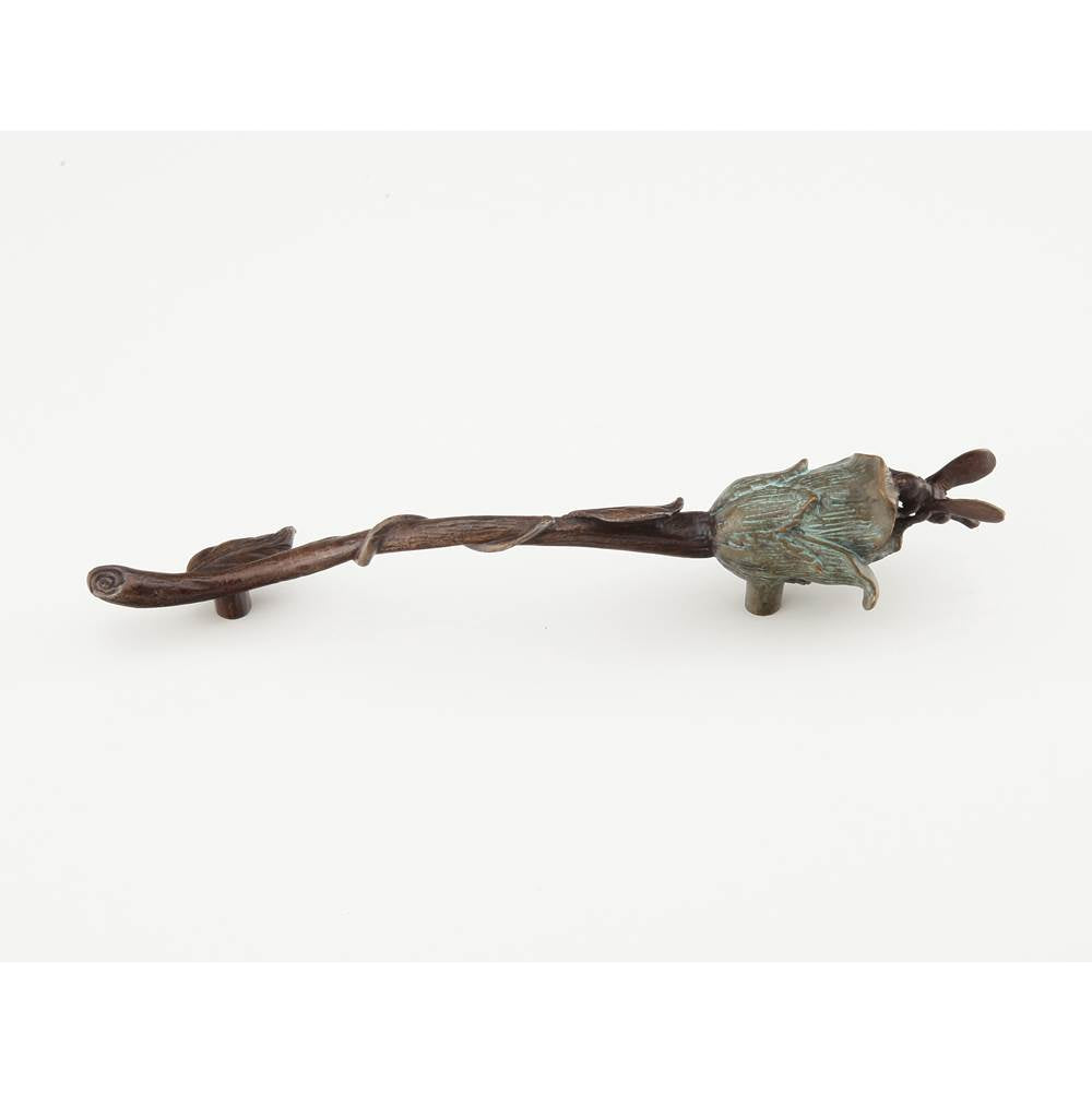 Schaub And Company - Pull, Bee on Rose, Pompeian Bronze, 3-3/4'' cc - Dark Bronze,Pompeian Bronze