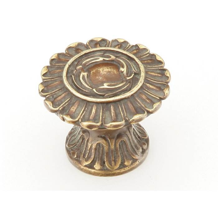 Schaub And Company - Knob, Monticello Brass, 1-1/4'' dia - Monticello Brass