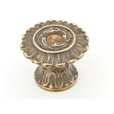Schaub And Company - Knob, Monticello Brass, 1-1/4'' dia - Monticello Brass