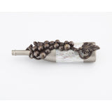 Schaub And Company - Wine, Wine Bottle Pull With Grapes,1-1/2'' Cc With Mother Of Pearl Center In Satin Nickel - Satin Nickel