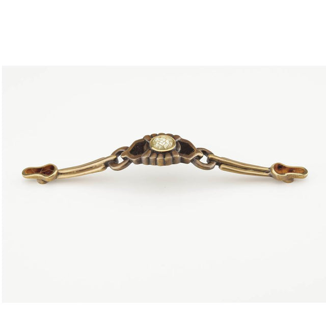 Schaub And Company - Pull, Mother of Pearl/Violet Oyster, Antique Brass, 6-1/2'' cc - Antique Brass