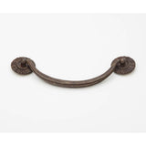 Schaub And Company - Bail Pull with rosettes, Highlighted Bronze,  5-1/2'' cc - Bronze