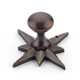 Schaub And Company - Knob with Star backplate, Dark Antique Bronze, 11/16'' dia - Dark Antique Bronze