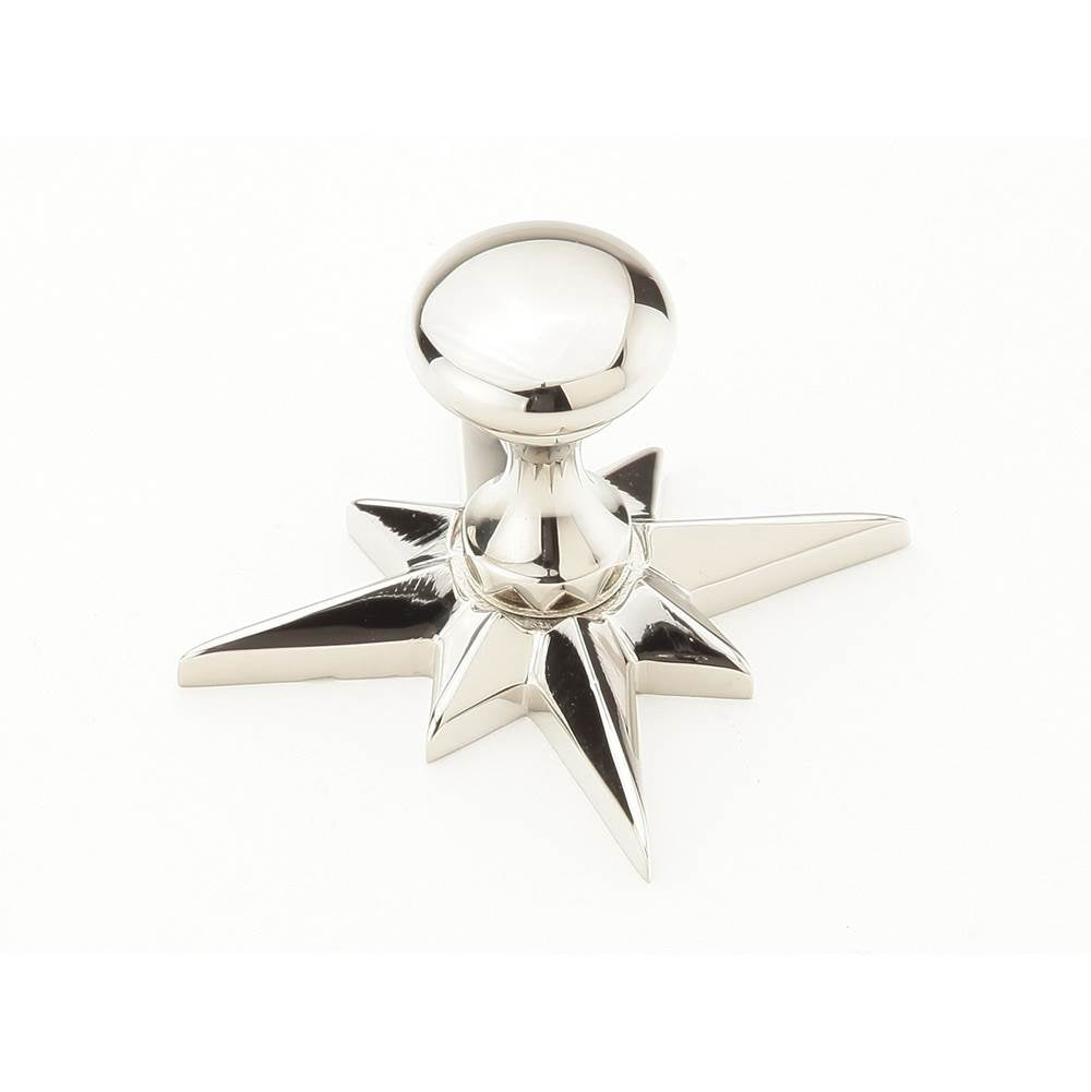Schaub And Company - Knob with Star backplate, Polished Nickel, 11/16'' dia - Polished Nickel