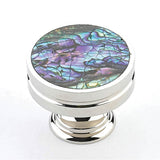 Schaub And Company - Imperial Shell,Polished Nickel Round Knob With Imperial Shell Inlay - Imperial Shell