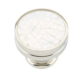 Schaub And Company - Mother Of Pearl,Polished Nickel Round Knob With Mother Of Pearl Inlay - Mother of Pearl