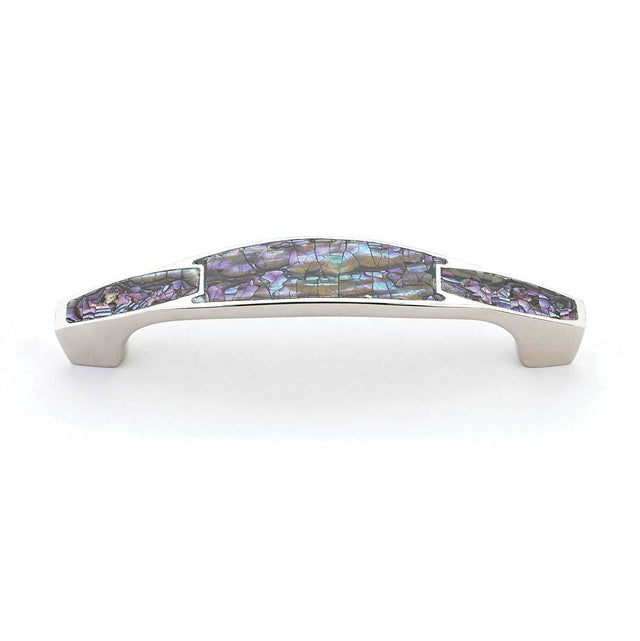 Schaub And Company - Imperial Shell,Polished Nickel Pull With Imperial Shell Inlay,4'' Cc - Imperial Shell