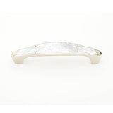 Schaub And Company - Mother Of Pearl,Polished Nickel Pull With White Mother Of Pearl Inlay,4'' Cc - Mother of Pearl