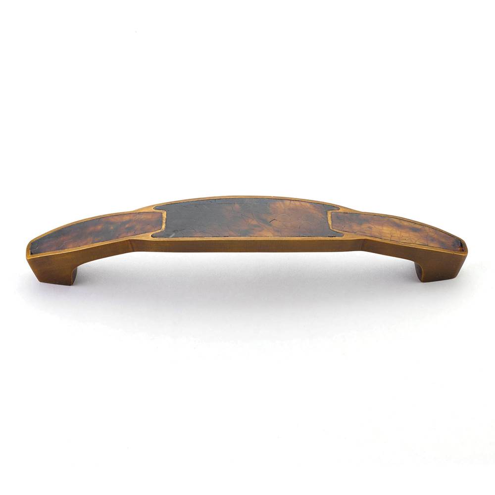 Schaub And Company - Tiger Penshell,Estate Dover Pull With Tiger Penshell Inlay,6'' Cc - Tiger Penshell