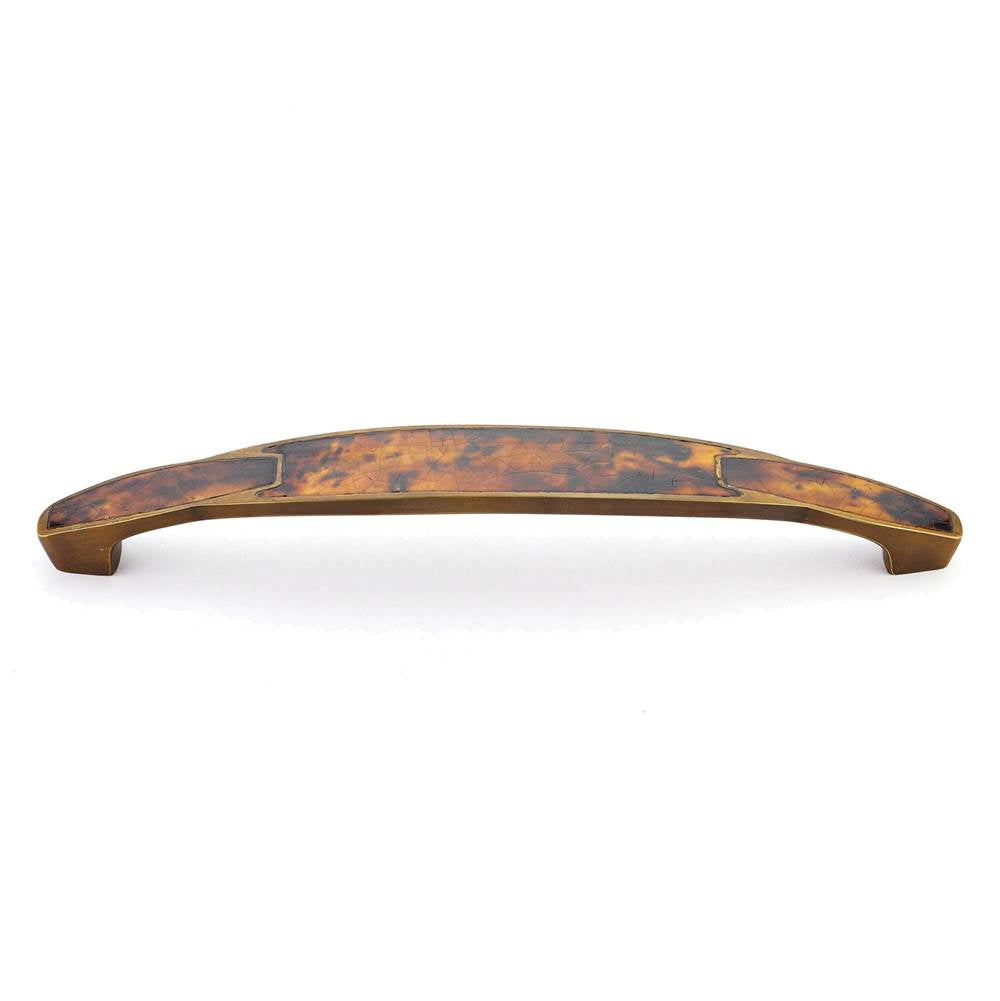 Schaub And Company - Tiger Penshell,Estate Dover Pull With Tiger Penshell Inlay,8'' Cc - Tiger Penshell