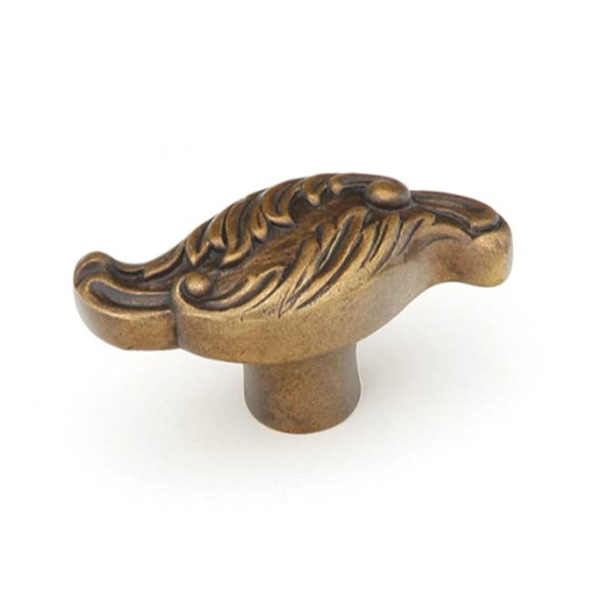 Schaub And Company - Knob, Oblong, Dark Italian Antique, 7/8'' x 2'' dia - Dark Italian Antique