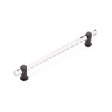 Schaub And Company - Back to Back, Appliance Pull, NON-Adjustable Clear Acrylic, Oil Rubbed Bronze, 12'' cc - Oil Rubbed Bronze