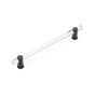 Schaub And Company - Back to Back, Appliance Pull, NON-Adjustable Clear Acrylic, Oil Rubbed Bronze, 12'' cc - Oil Rubbed Bronze