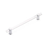 Schaub And Company - Back to Back, Appliance Pull, NON-Adjustable Clear Acrylic, Polished Chrome, 12'' cc - Polished Chrome
