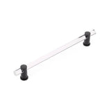 Schaub And Company - Back to Back, Appliance Pull, NON-Adjustable Clear Acrylic, Matte Black, 12'' cc - Matte Black