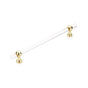 Schaub And Company - Appliance Pull, NON-Adjustable Clear Acrylic, Polished Brass, 12'' cc - Polished Brass