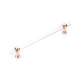 Schaub And Company - Appliance Pull, NON-Adjustable Clear Acrylic, Polished Rose Gold, 12'' cc - Polished Rose Gold