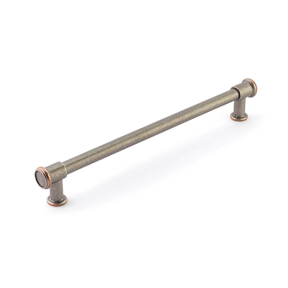 Schaub And Company - Steamworks Appliance Pull,12'' Cc,Distressed Pewter/Copper - Distressed Pewter