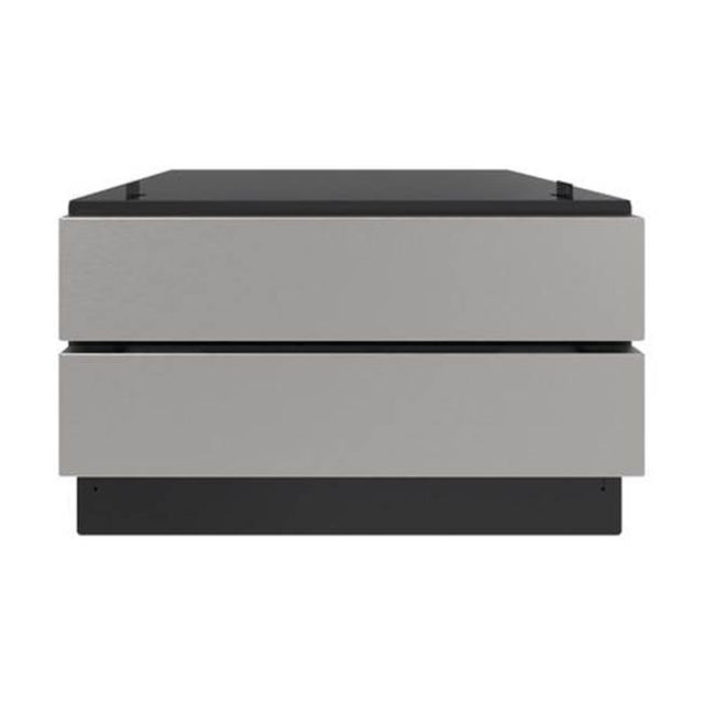 Sharp - 24'' Under-the-Counter Pedestal, double push-to-open drawers for SMD2499FS, SSC2489DS, Panel Ready - Stainless