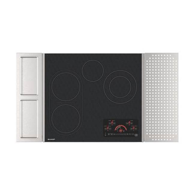 Sharp - 24'' Electric Cooktop, 4 Heating Zones - Stainless