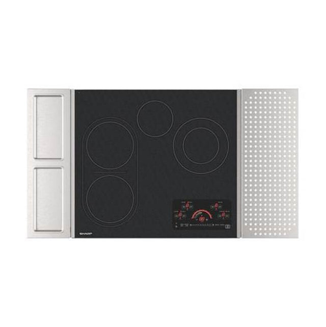 Sharp - 24'' Electric Cooktop, 4 Heating Zones - Stainless