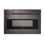 Sharp - 24'' / 1.2 CF Flat Panel Microwave Drawer 1000W Sensor LCD - Black Stainless