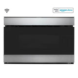 Sharp - 24 in. 1.2 cu. ft. 950W Sharp Stainless Steel Smart Easy Wave Open Microwave Drawer Oven - Stainless