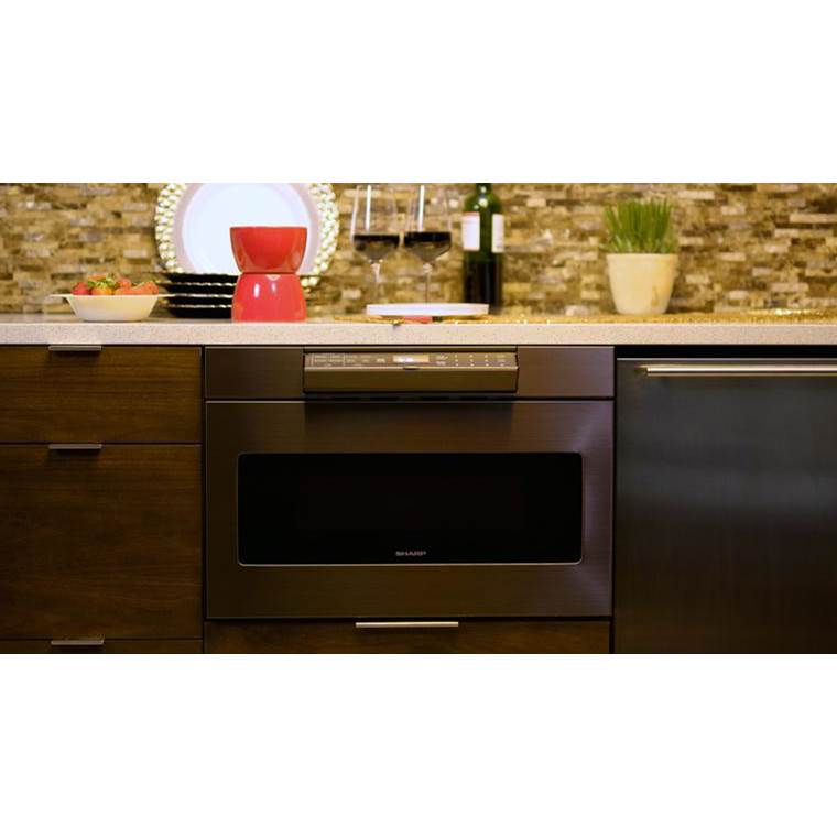 24'' / 1.2 CF Flat Panel Microwave Drawer 1000W Sensor LCD