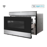 24 in. 1.2 cu. ft. 950W Sharp Stainless Steel Smart Easy Wave Open Microwave Drawer Oven