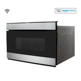 24 in. 1.2 cu. ft. 950W Sharp Stainless Steel Smart Easy Wave Open Microwave Drawer Oven