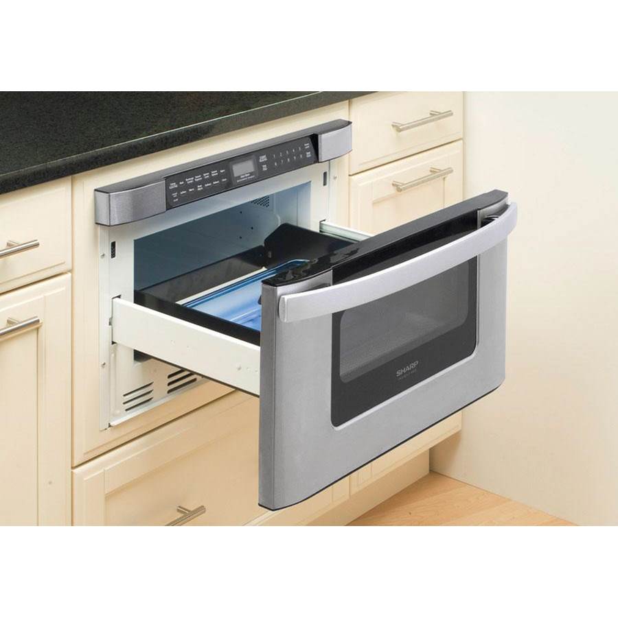 Sharp - 24'' / 1.2 CF Microwave Drawer Easy Open 1000W Sensor LCD - Stainless