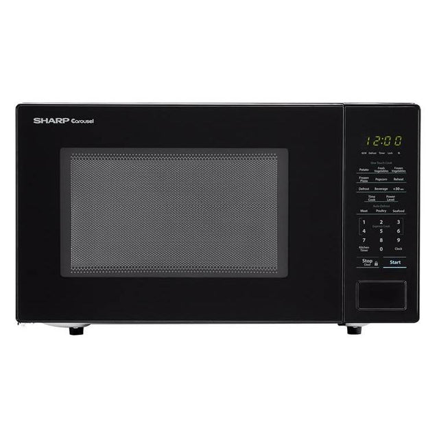 Sharp - 1.1 CF Touch Microwave 1000W 11.25'' Turntable Bezel-less - Black