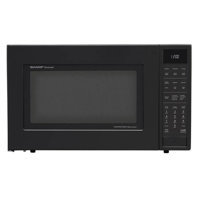 Sharp - 1.5 CF Convection Microwave 900W Sensor Interactive - Black