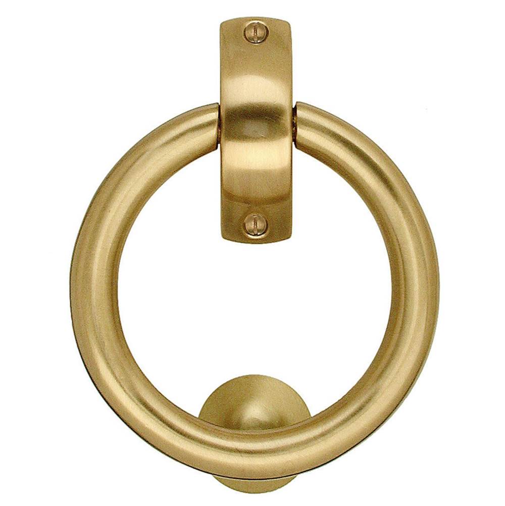 Smedbo - Finnish Ring Knocker, Br Brass - Brushed Brass